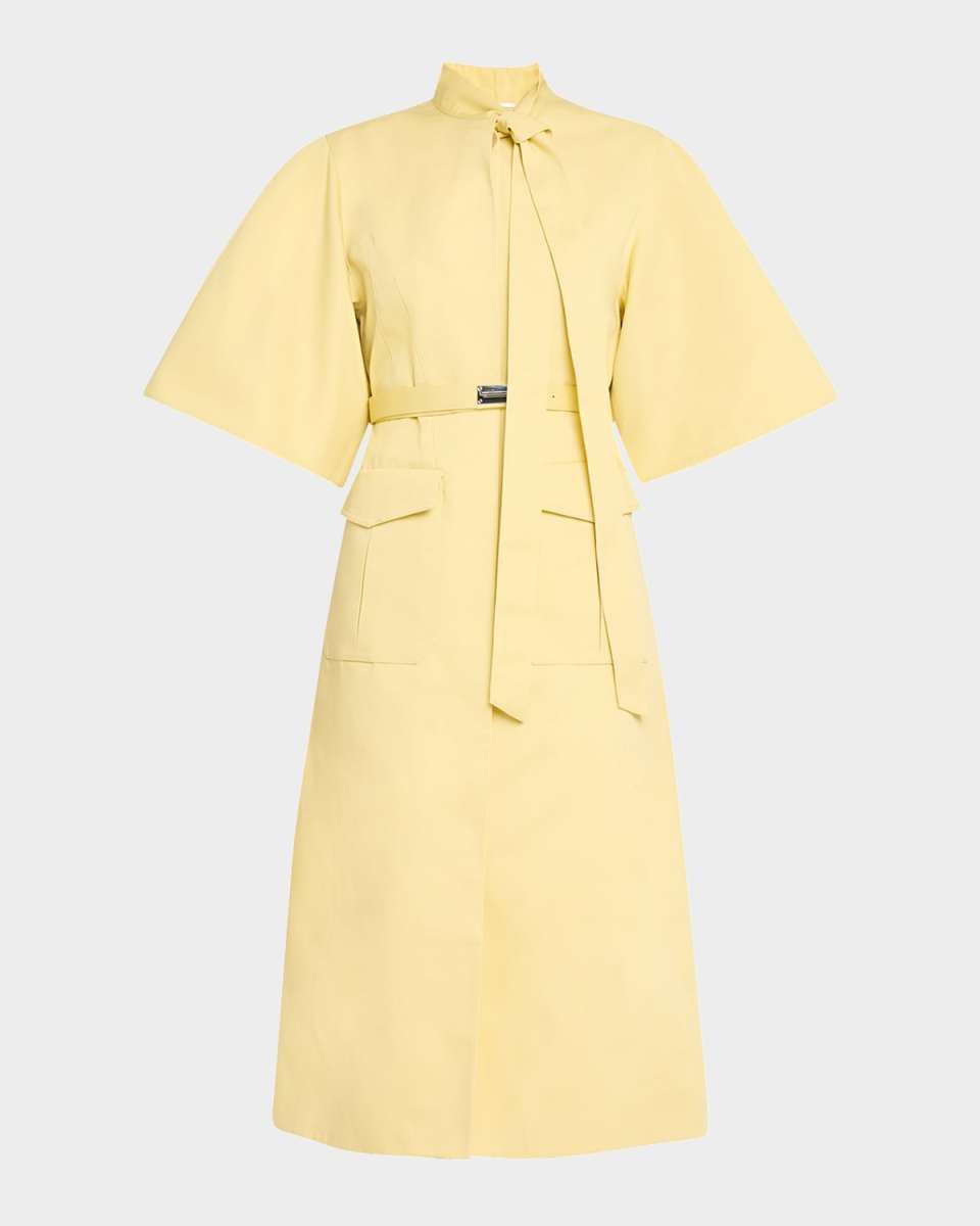 Ilardi Belted Short-Sleeve Dress